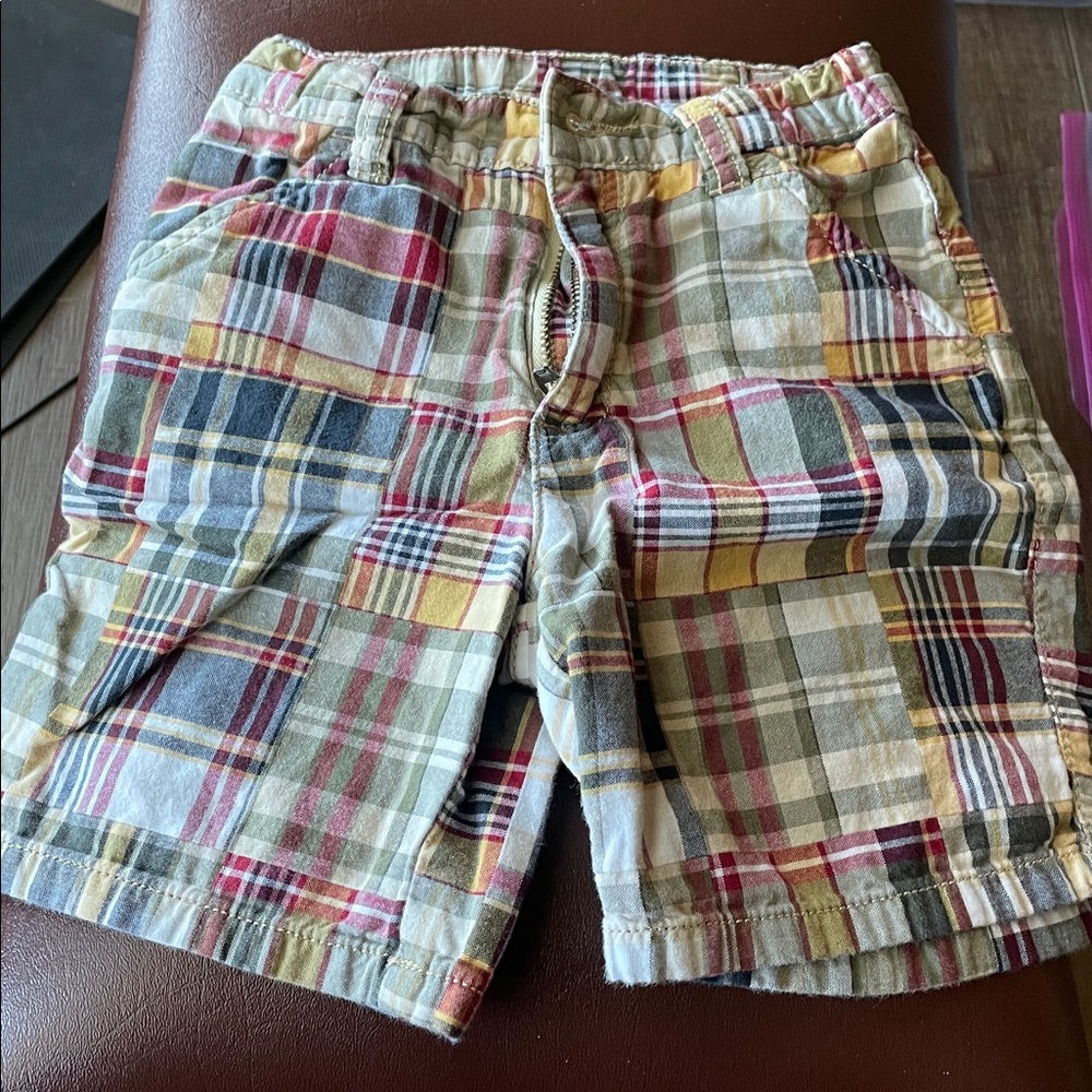 Crazy 8 plaid shorts 2T